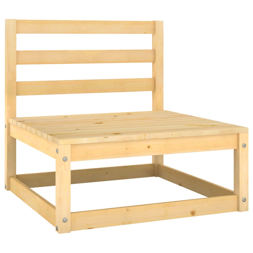 9-tlg. Garten-Lounge-Set mit Kissen Kiefer Massivholz